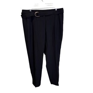 White House Black Market WHBM The Relaxed‎ Ankle Pants Pockets Black Size 16L